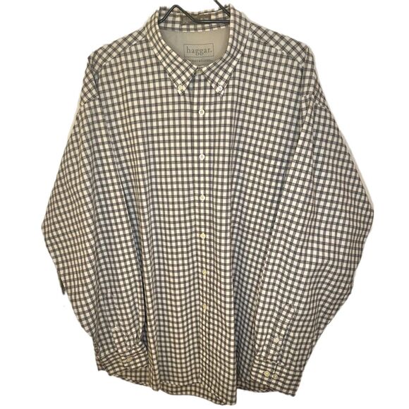 Haggar Generations Men's XL Plaid Button Down Shirt - Picture 1 of 8